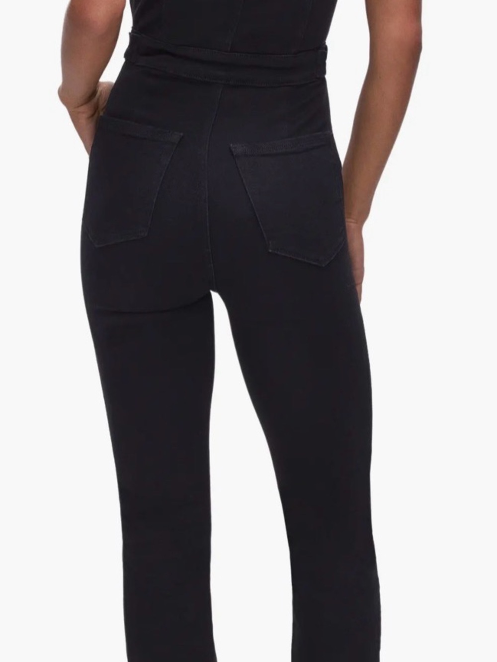 Good American Black Zip-Front Jumpsuit - Picture 3 of 9